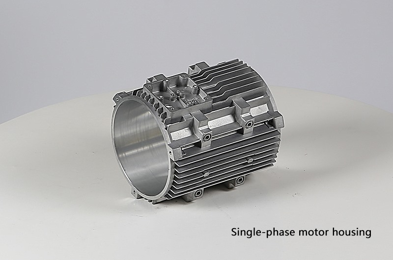 Single phase motor housing